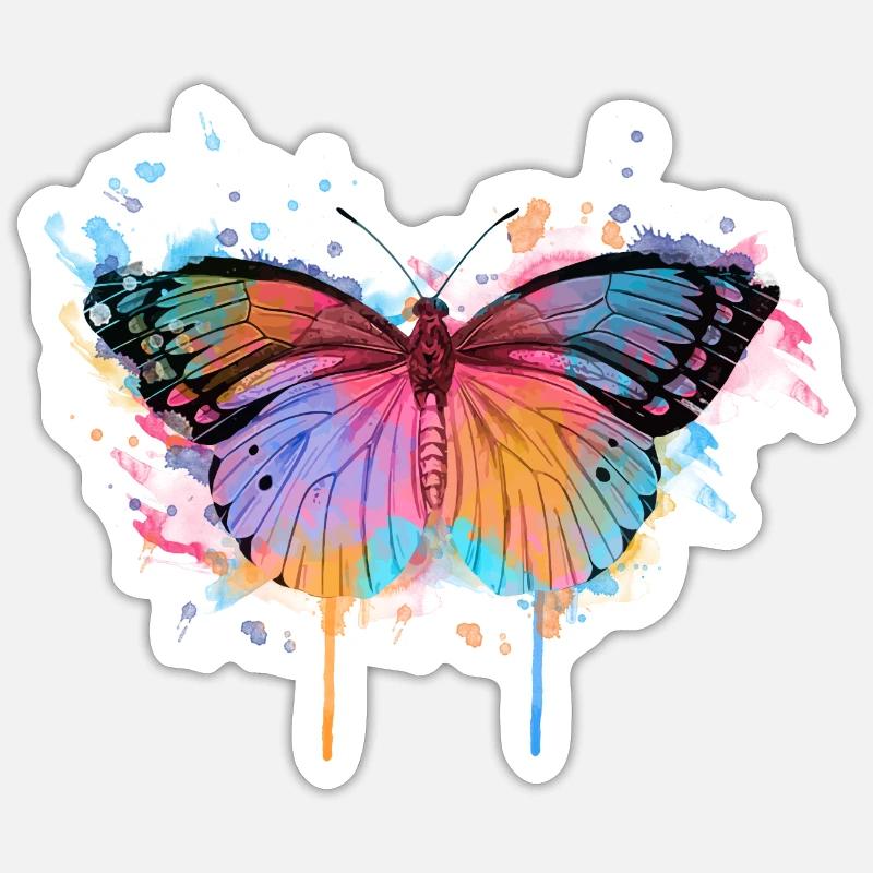 Butterfly with gradient Sticker size S (10 x 10 cm)