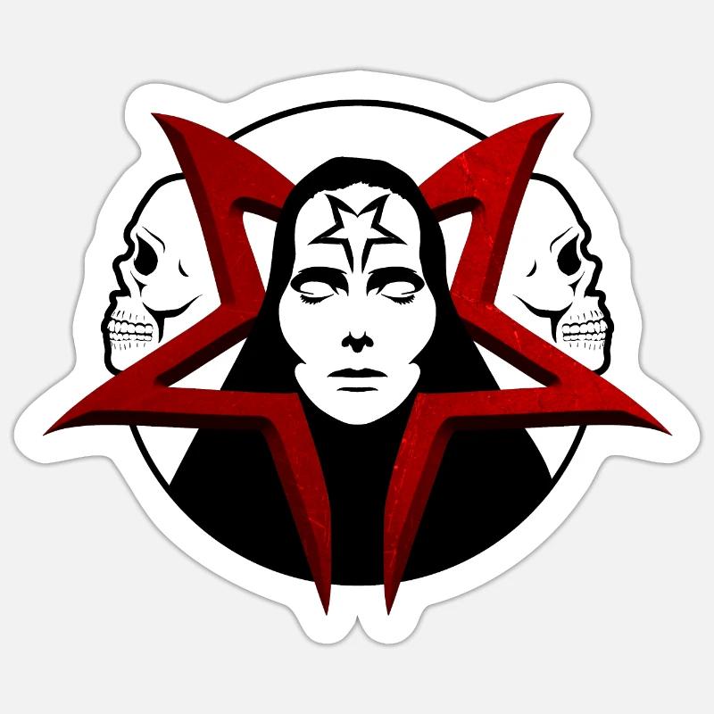 Gothic Pentagramm Sticker Größe S (10 x 10 cm)