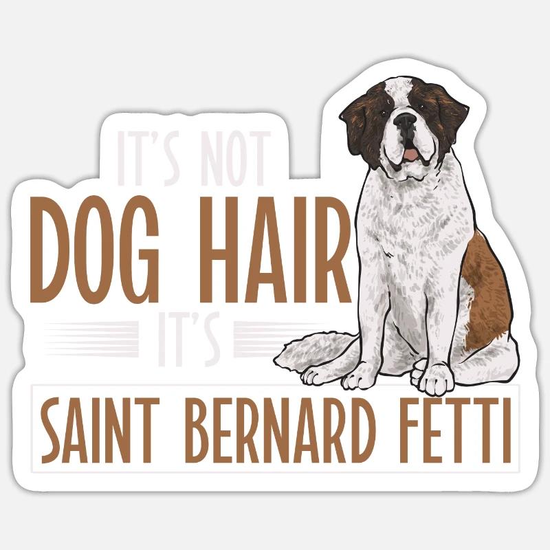 Saint-Bernard Chien Saint-Bernard - Sticker taille S (10 x 10 cm) - blanc mat
