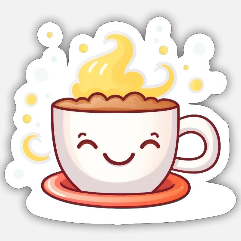 Tasse à café - Sticker taille S (10 x 10 cm) - blanc mat