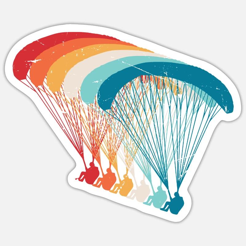 Skydive Evolution: Paraglider Design - Sticker size S (10 x 10 cm) - white matte