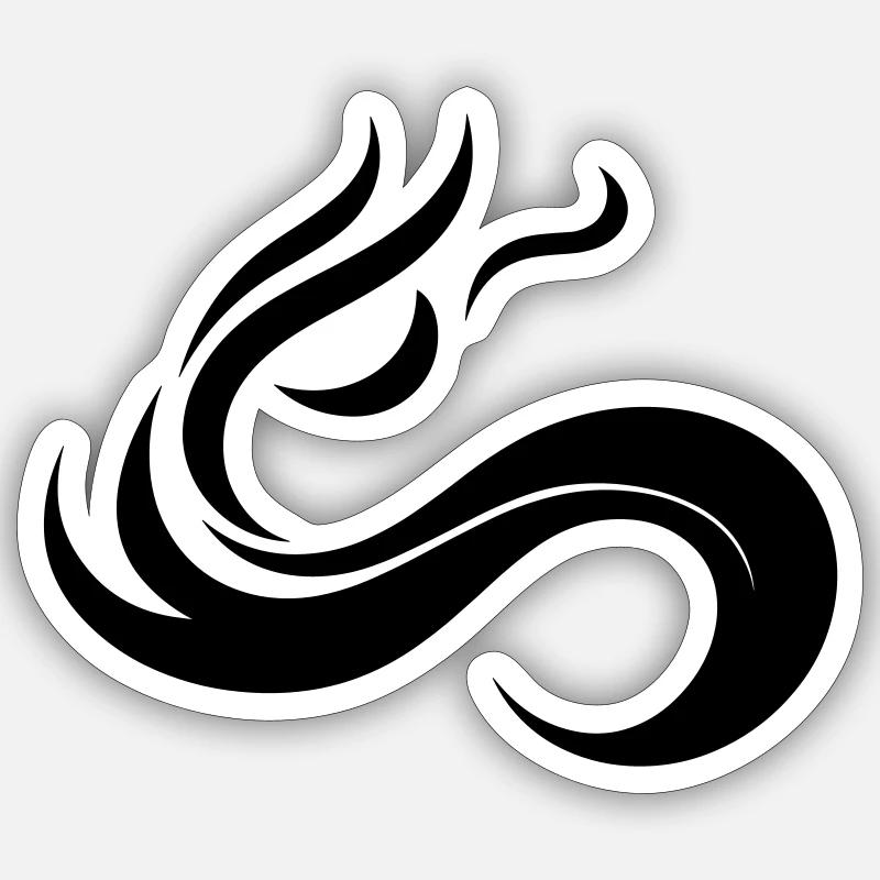 Flamme - Sticker Größe S (10 x 10 cm) - Mattweiß