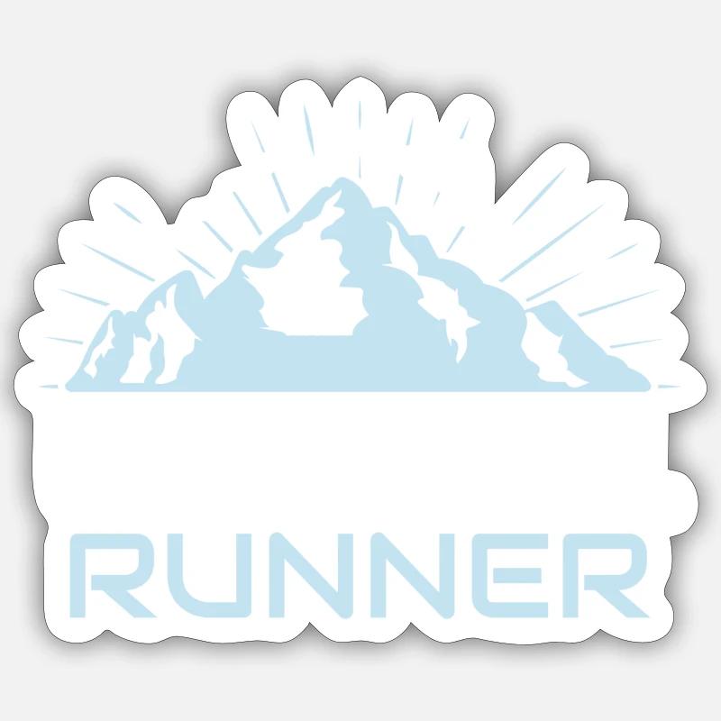 Runner Ultra Trail - Sticker Größe S (10 x 10 cm) - Mattweiß