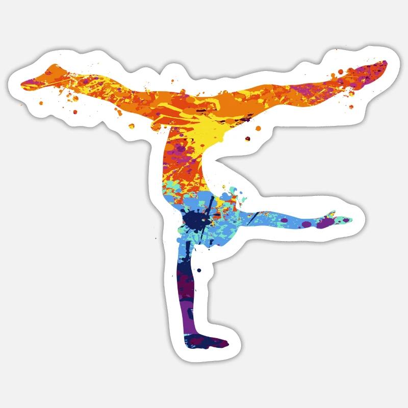 Ginnastica Ginnasta - Sticker formato S (10 x 10 cm) - bianco opaco