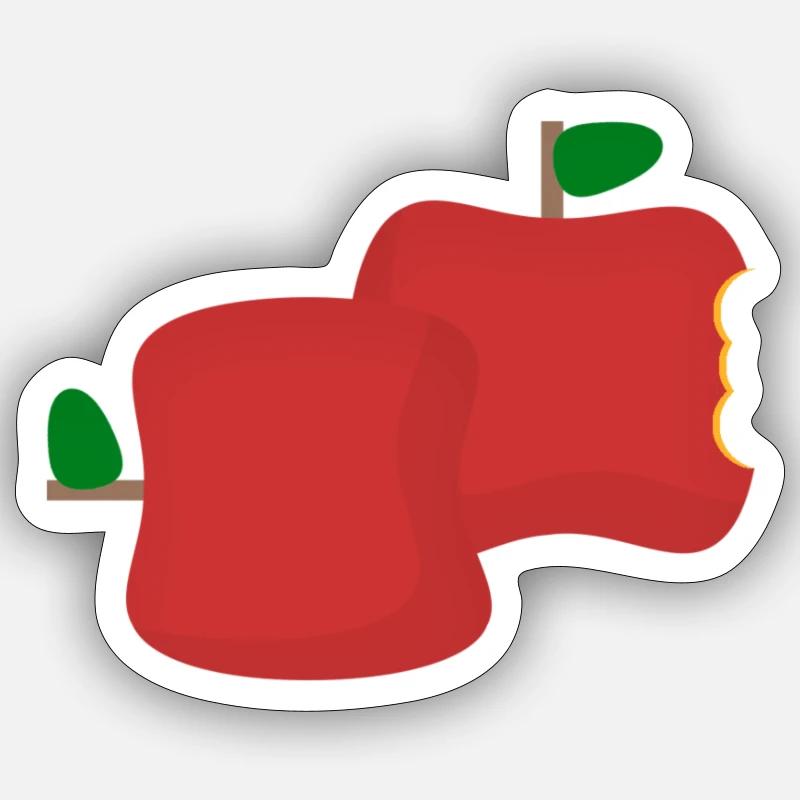 Apple Fruit Bite Sticker size S (10 x 10 cm)
