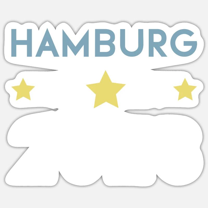 Hambourg 2023 Krone - Sticker taille S (10 x 10 cm) - blanc mat