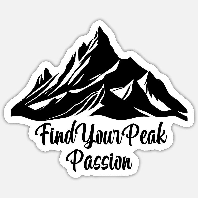 Pic de passion - Sticker taille S (10 x 10 cm) - blanc mat