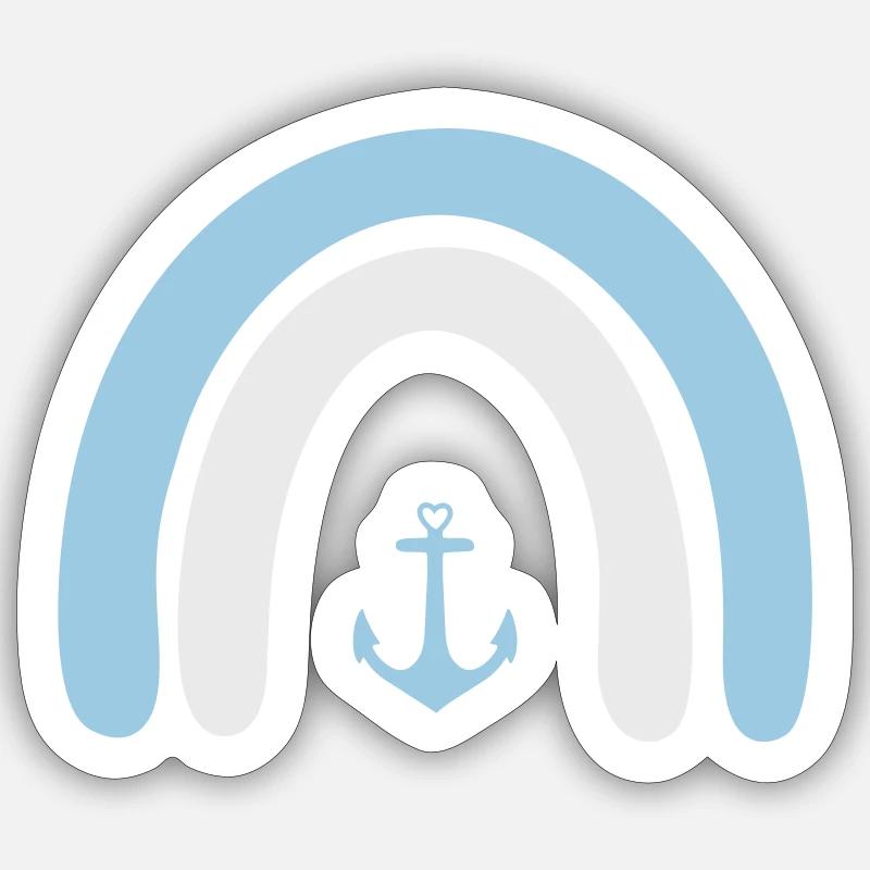 Rainbow Sea - Sticker size S (10 x 10 cm) - white matte