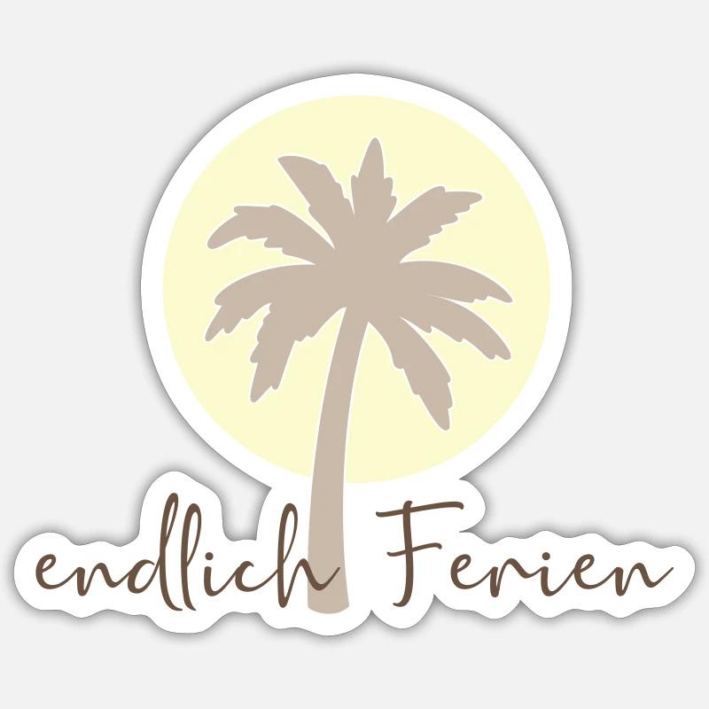 endlich Ferien Sticker Größe S (10 x 10 cm)