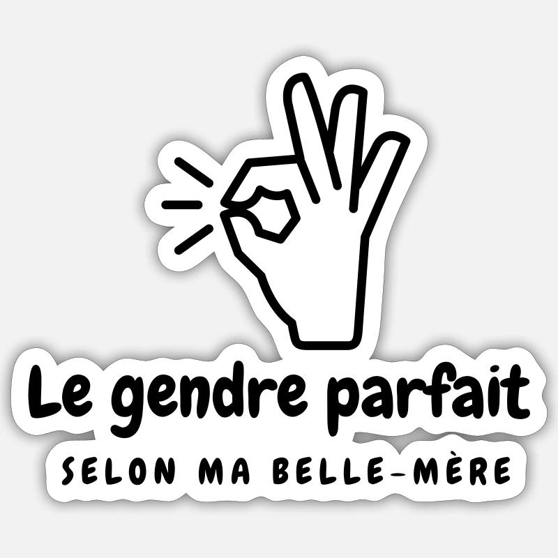 Le gendre parfait - Sticker taille S (10 x 10 cm) - blanc mat