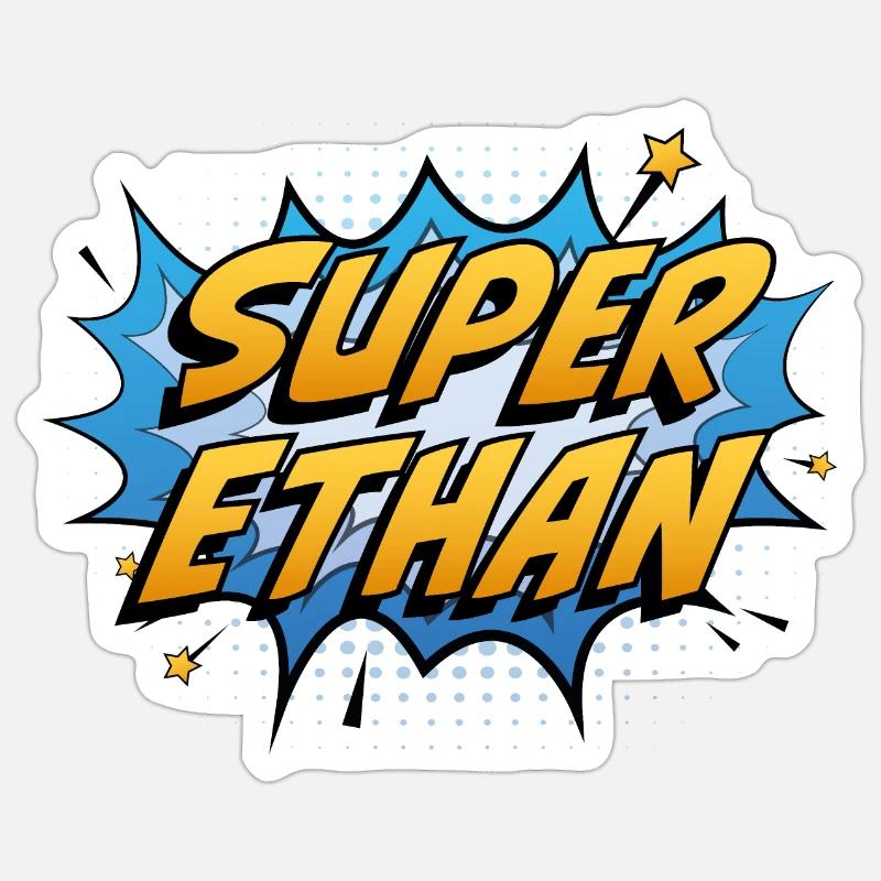 Super Ethan - Sticker Größe S (10 x 10 cm) - Mattweiß