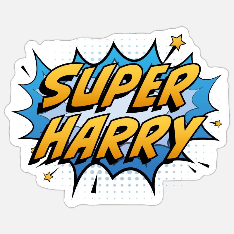 Super Harry - Sticker Größe S (10 x 10 cm) - Mattweiß
