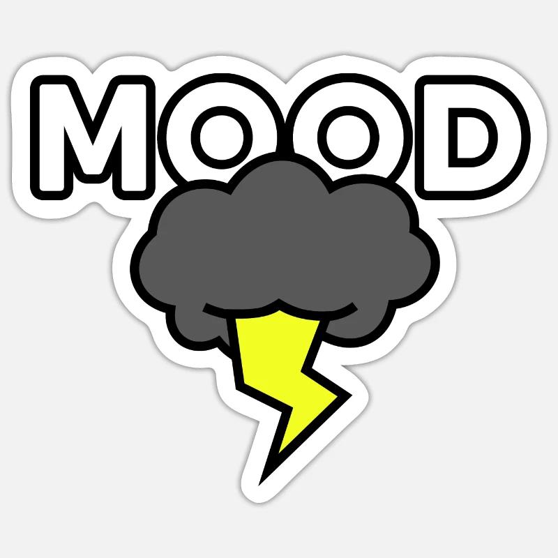 Dark Thunder Cloud - MOOD: Digital Drawing Sticker size S (10 x 10 cm)