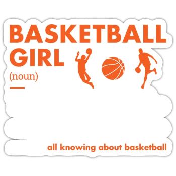 Sport Girl Definition Basketball - Sticker size S (10 x 10 cm) - white matte - Front