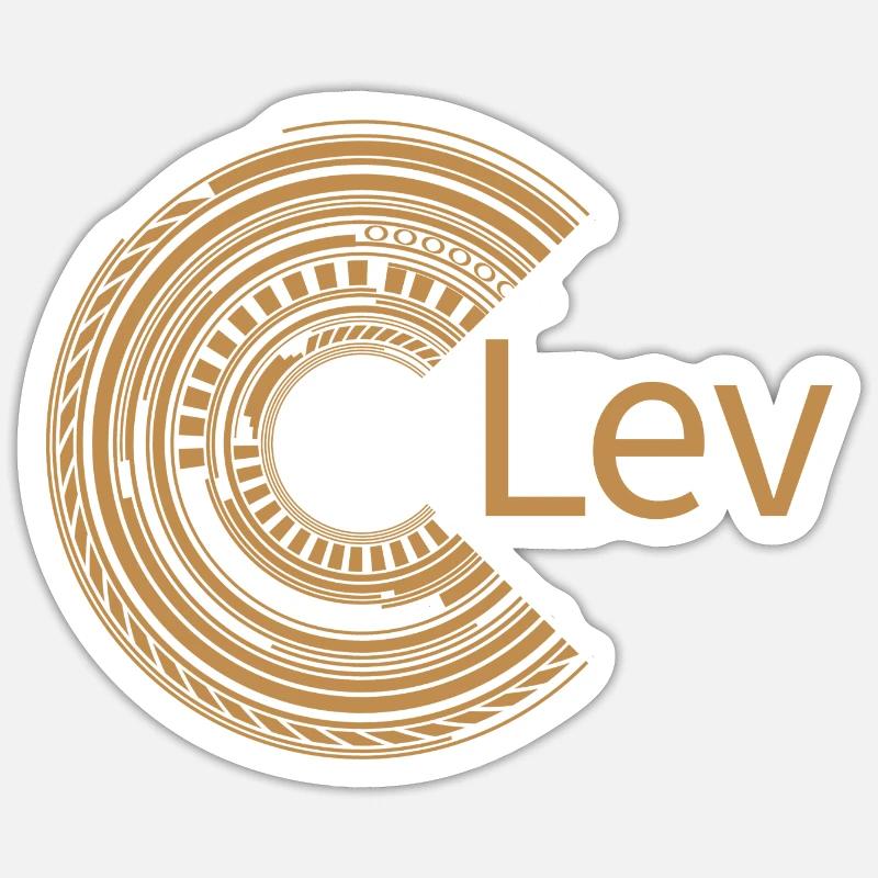 For Lev - Sticker size S (10 x 10 cm) - white matte