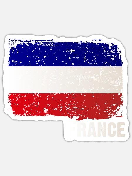 France Frankreich - Sticker Größe S (10 x 10 cm) - Mattweiß