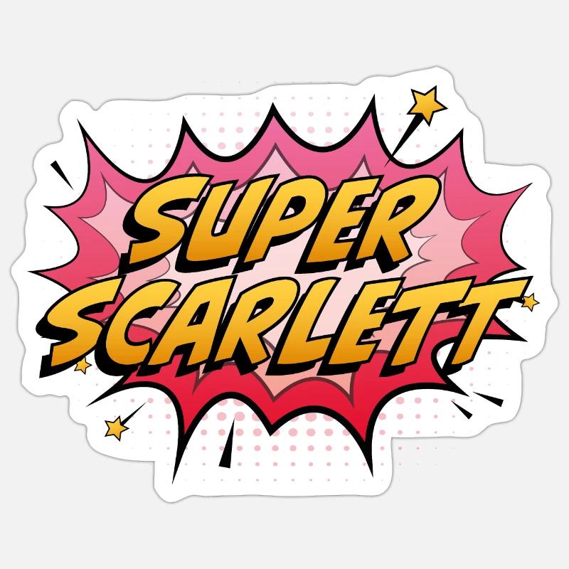 Super Scarlett - Sticker taille S (10 x 10 cm) - blanc mat