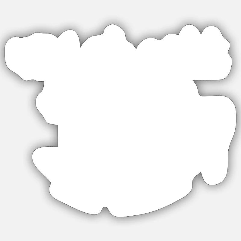 Wilde Luschi - hell - Sticker Größe S (10 x 10 cm) - Mattweiß