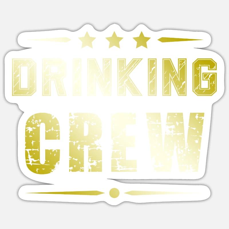 Équipage de consommation d’alcool Sticker taille S (10 x 10 cm)