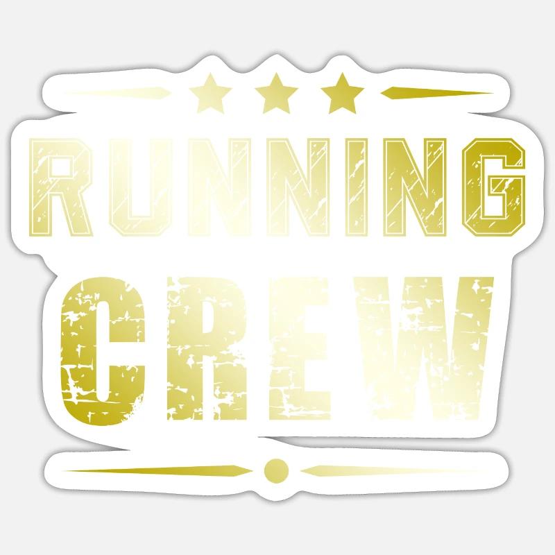 Équipe de course - Sticker taille S (10 x 10 cm) - blanc mat