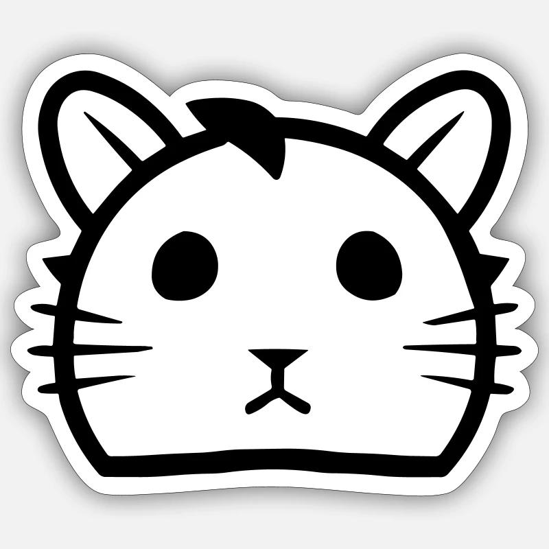 Hamster - Sticker Größe S (10 x 10 cm) - Mattweiß