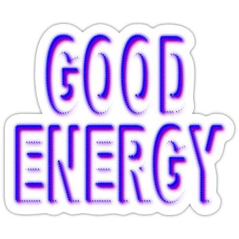 Good Energy purple - Sticker Größe S (10 x 10 cm) - Mattweiß - Vorne