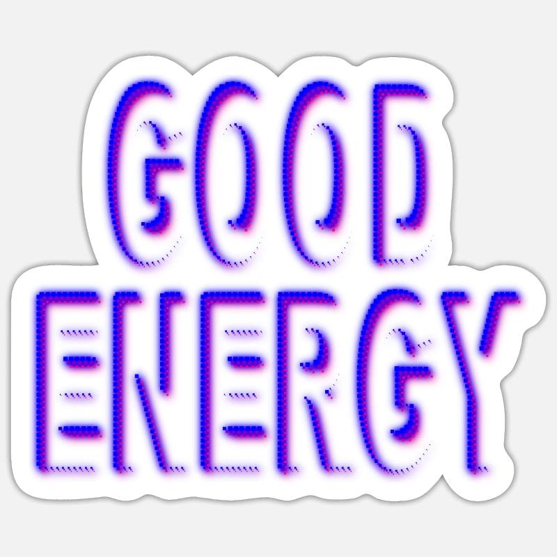 Bonne énergie violette - Sticker taille S (10 x 10 cm) - blanc mat
