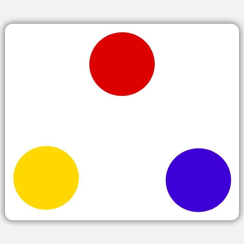 Sphären der Primärfarbe Sticker Größe S (10 x 10 cm)