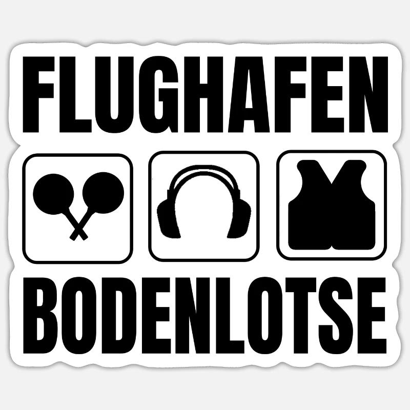 Flughafen Bodenlotse Marshaller Beruf Luftfahrt Sticker Größe S (10 x 10 cm)