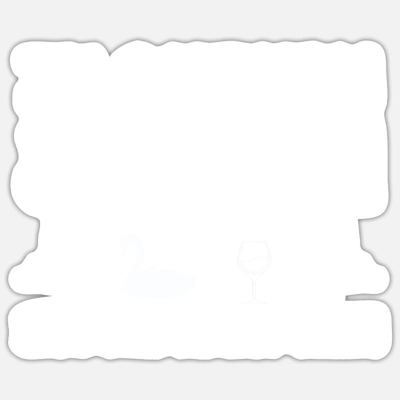 Schwan - Sticker Größe S (10 x 10 cm) - Mattweiß