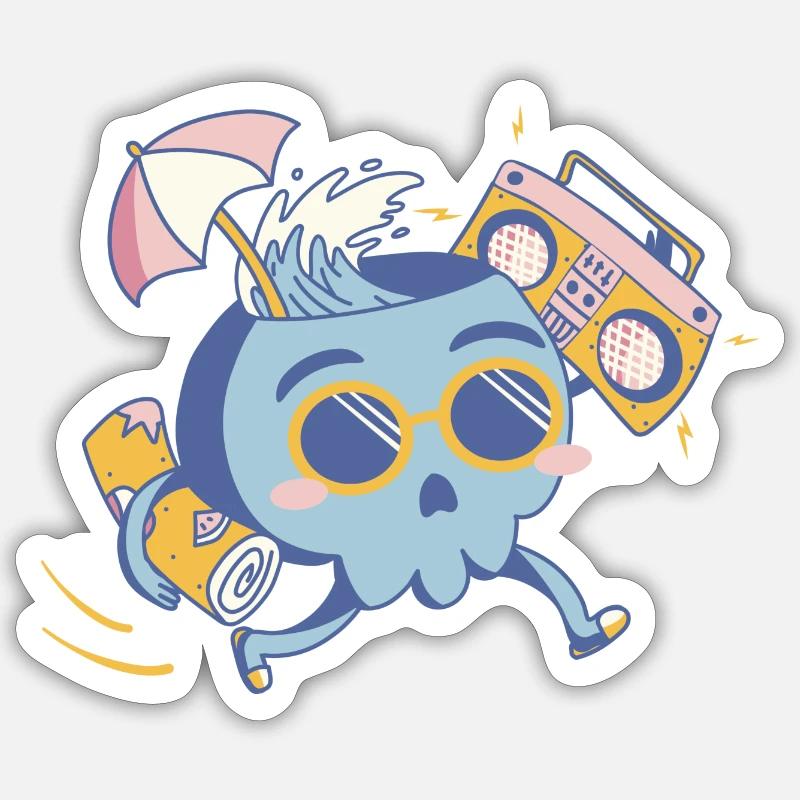 Sommer - Sticker Größe S (10 x 10 cm) - Mattweiß