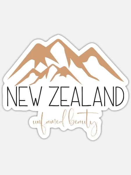 NEW ZEALAND unfamed beauty - Sticker Größe S (10 x 10 cm) - Mattweiß