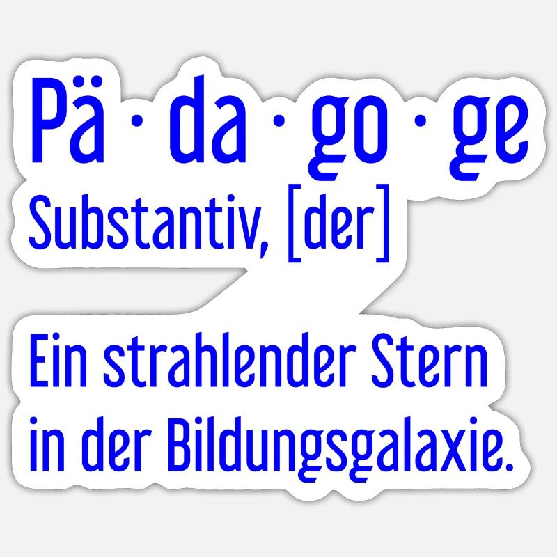 Pädagoge Pädagogen Schule Lehrer Unterricht - Sticker Größe S (10 x 10 cm) - Mattweiß