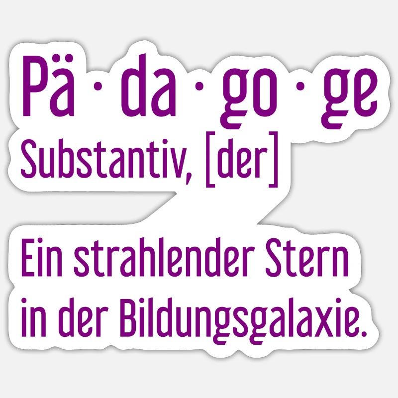 Pädagoge Pädagogen Schule Lehrer Unterricht - Sticker Größe S (10 x 10 cm) - Mattweiß