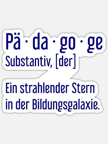 Pädagoge Pädagogen Schule Lehrer Unterricht - Sticker Größe S (10 x 10 cm) - Mattweiß