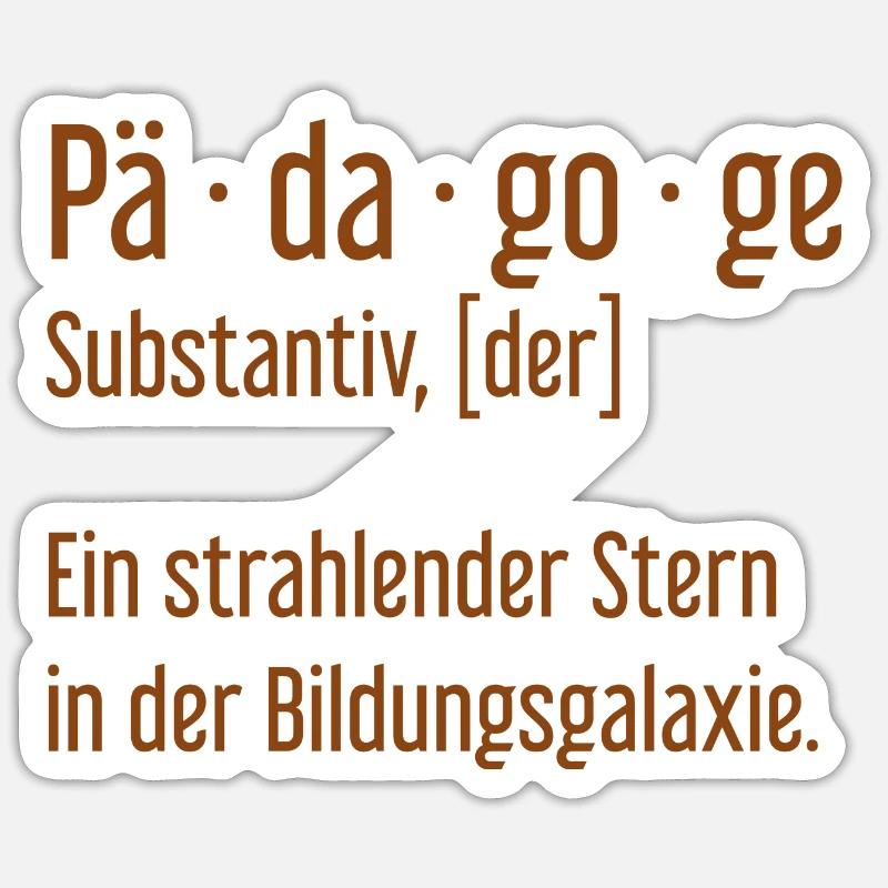 Pädagoge Pädagogen Schule Lehrer Unterricht - Sticker Größe S (10 x 10 cm) - Mattweiß