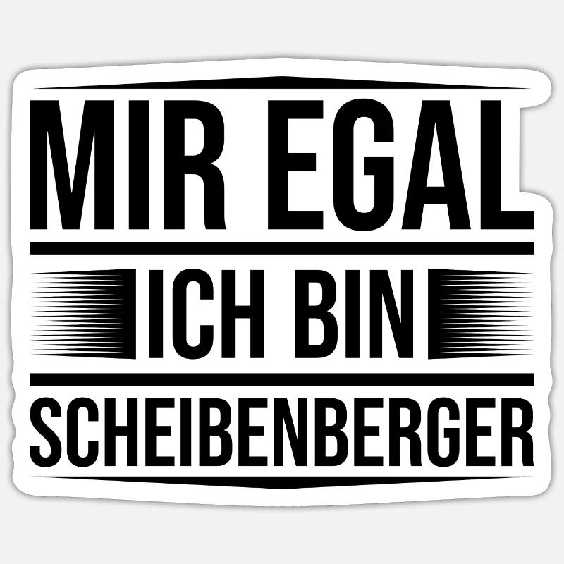 Scheibenberg mir egal - Sticker Größe S (10 x 10 cm) - Mattweiß
