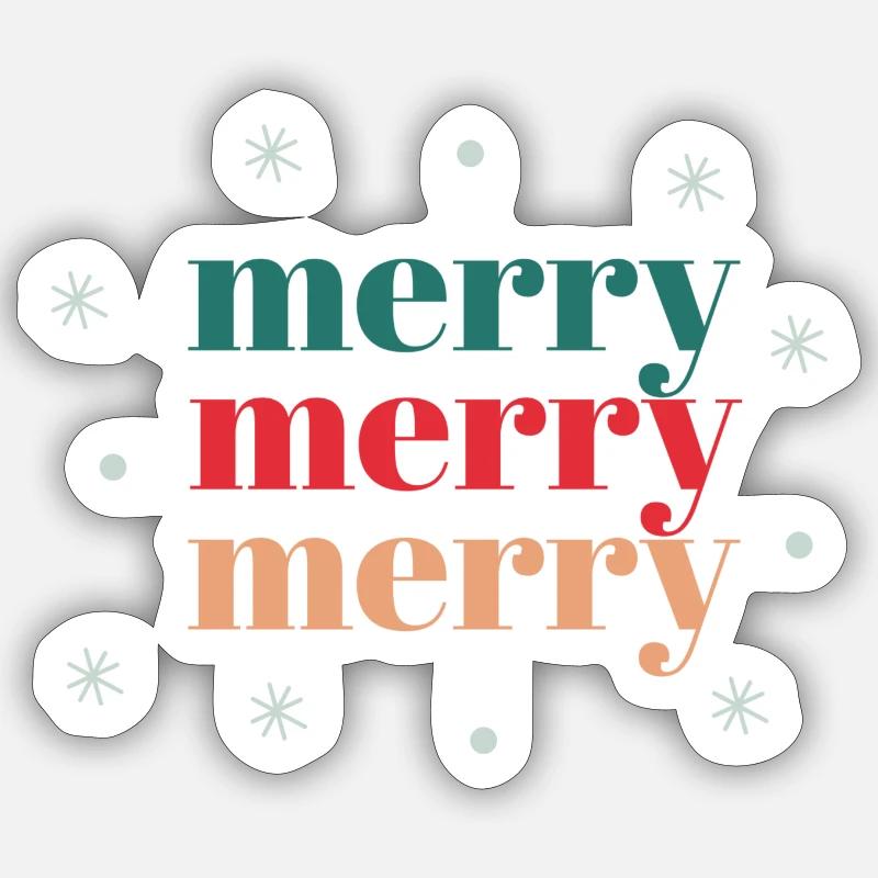 Weihnachten - Sticker Größe S (10 x 10 cm) - Mattweiß