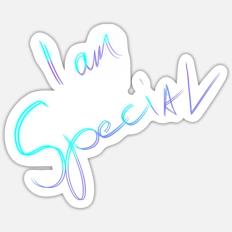 Je suis spécial - Sticker taille S (10 x 10 cm) - blanc mat