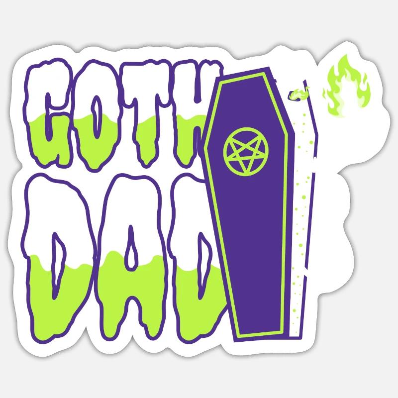 Goth Dad - Sticker size S (10 x 10 cm) - white matte