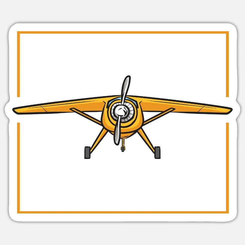 Remote Controlled Airplane Model Airplane - Sticker size S (10 x 10 cm) - white matte