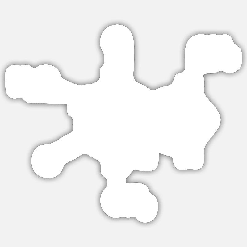 Coffee Molecule Chemical Structural Formula White Left Sticker size S (10 x 10 cm)