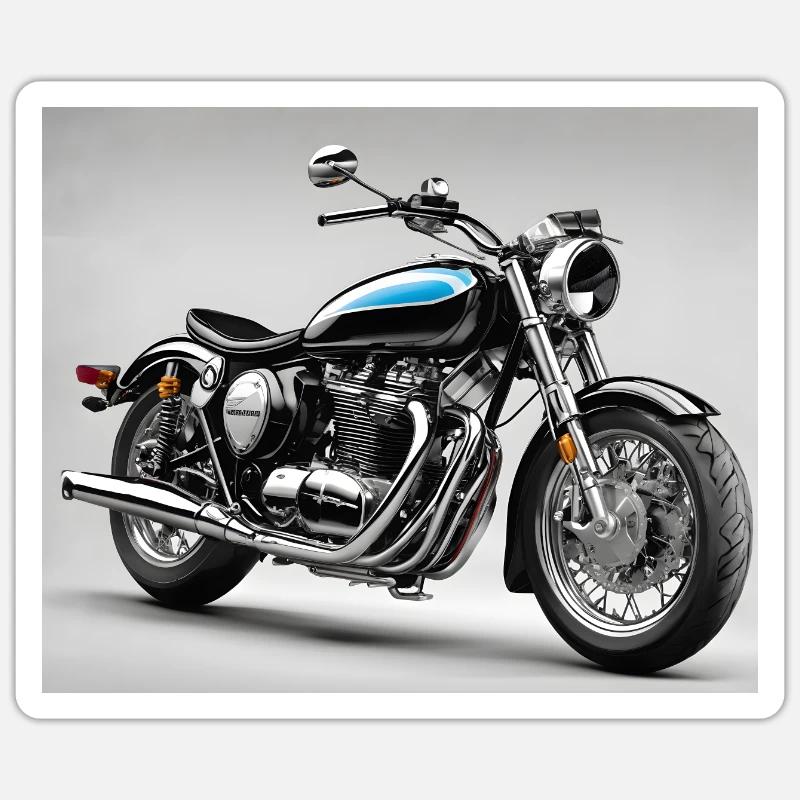 Elegantly British - Retro Style Motorcycle Sticker size S (10 x 10 cm)