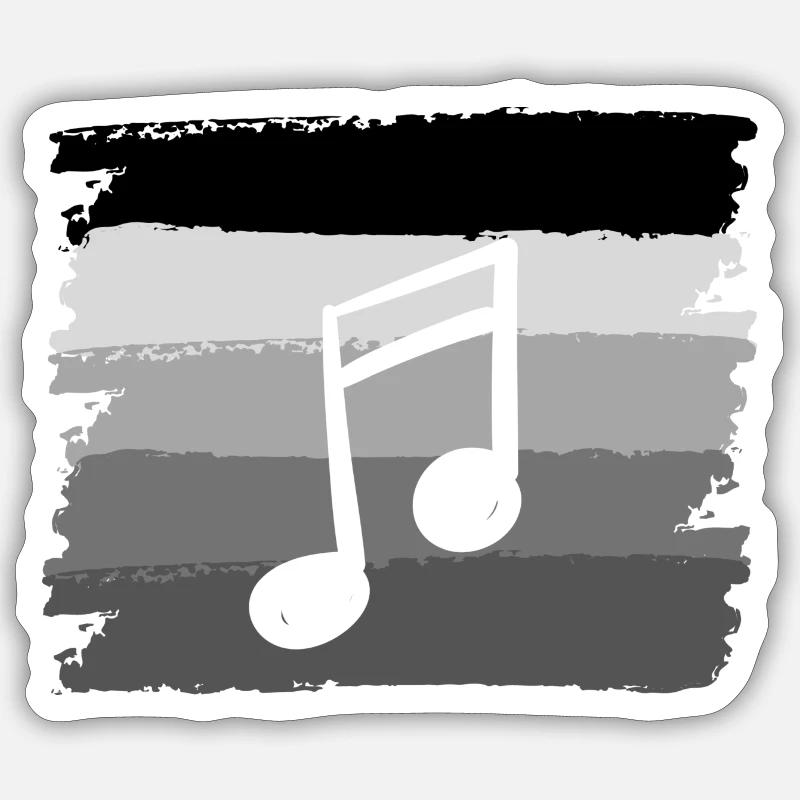 Note - Sticker taille S (10 x 10 cm) - blanc mat