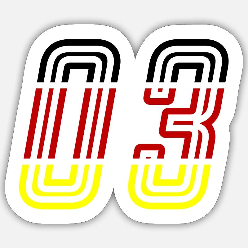 3 Number symbol Germany - Sticker size S (10 x 10 cm) - white matte