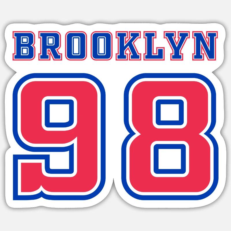 Brooklyn - Sticker size S (10 x 10 cm) - white matte