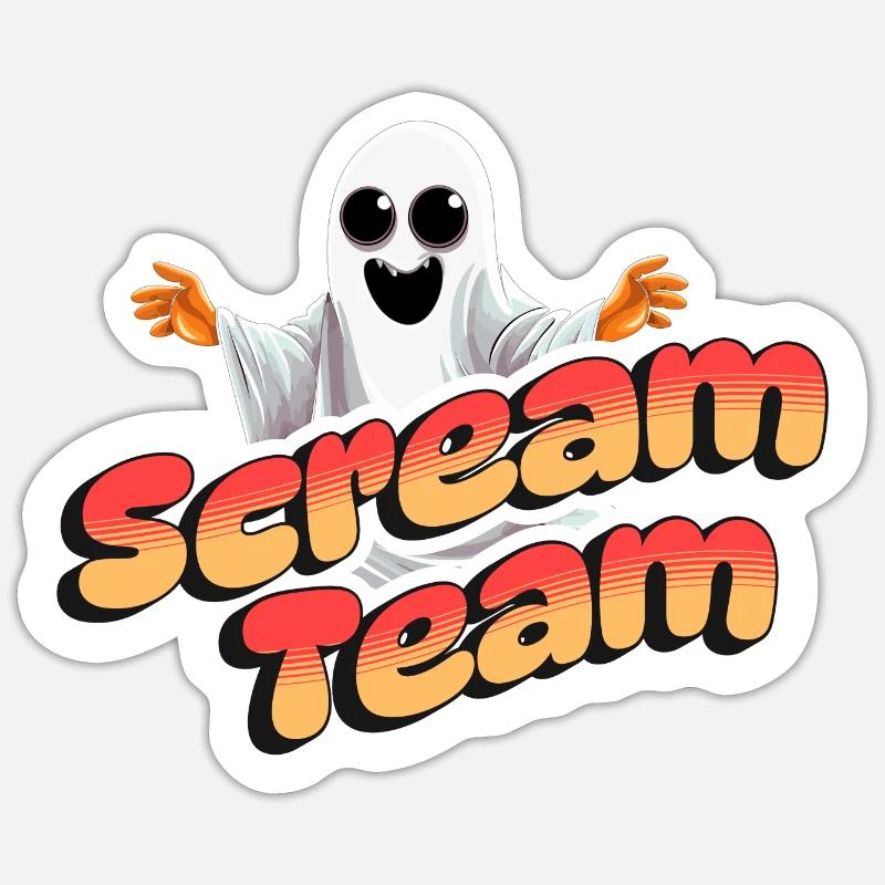 Halloween Scream Conception de l’équipe Sticker taille S (10 x 10 cm)