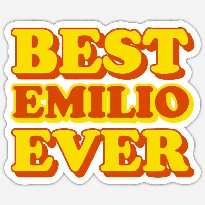 Emilio First Name Funny Gift Sticker size S (10 x 10 cm)