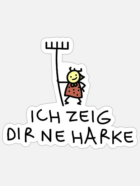 Bäuerin rebellisch - Sticker Größe S (10 x 10 cm) - Mattweiß