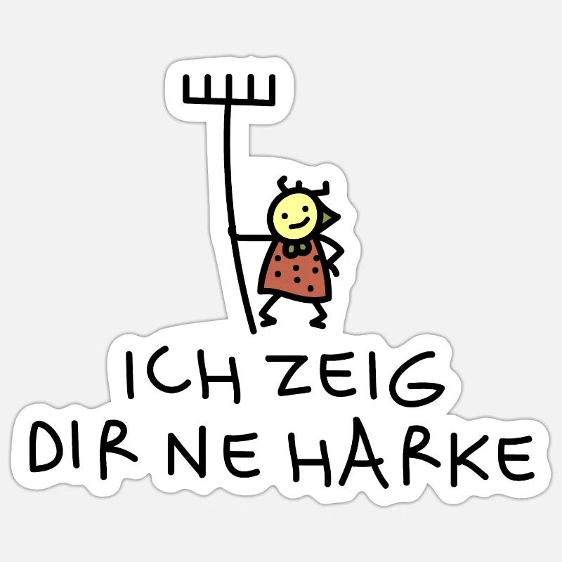 Bäuerin rebellisch - Sticker Größe S (10 x 10 cm) - Mattweiß